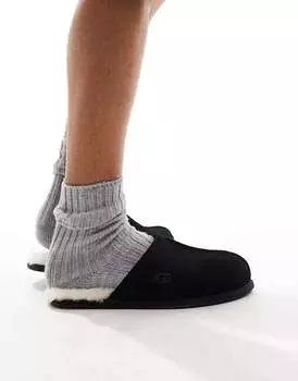 Черные замшевые тапочки UGG