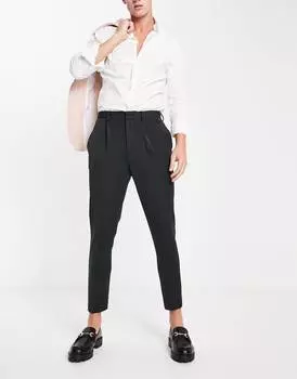 Черные зауженные элегантные брюки ASOS DESIGN