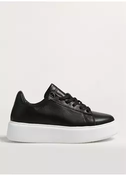 Черные женские кожаные кроссовки Hush Puppies