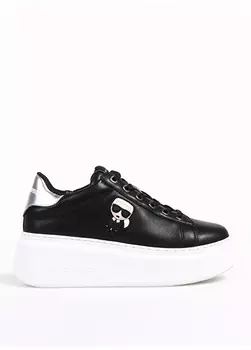 Черные женские кожаные кроссовки Karl Lagerfeld