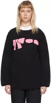 Черный акриловый свитер Comme des Garçons Girl