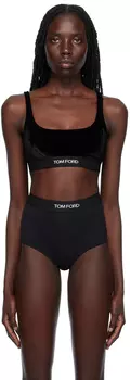 Черный бюстгальтер без косточек с квадратным вырезом TOM FORD