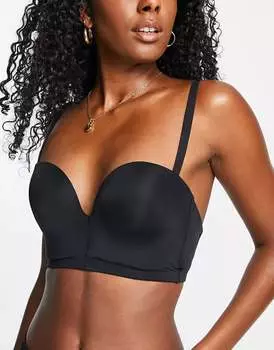 Черный бюстгальтер с глубоким вырезом и открытой спиной Wonderbra Ultimate