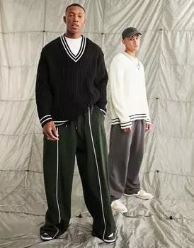 Черный джемпер крупной вязки ASOS DESIGN