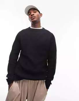 Черный джемпер Topman Fisherman