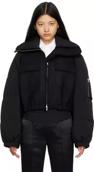 Черный гибридный пуховик Helmut Lang