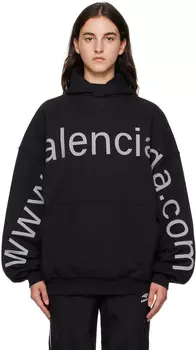 Черный: худи Bal.com, потертое Balenciaga