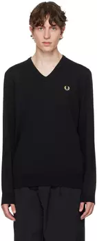 Черный классический свитер Fred Perry