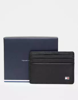 Черный кожаный картхолдер Tommy Hilfiger Eton