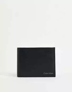 Черный кожаный кошелек с отделением для монет Calvin Klein