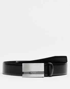 Черный кожаный ремень BOSS Black Baxton
