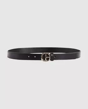 Черный кожаный женский ремень Claudie Pierlot, черный