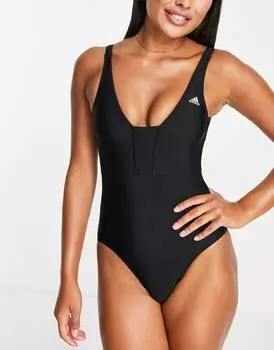 Черный купальник adidas Swim Iconisea