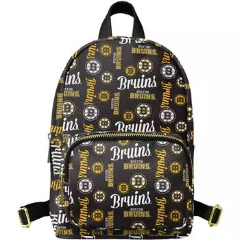 Черный молодежный мини-рюкзак FOCO Boston Bruins с повторением Brooklyn