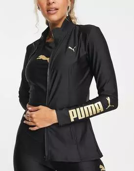 Черный облегающий спортивный топ Puma fit Eversculpt