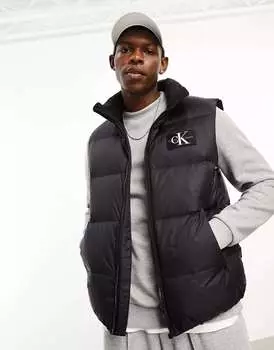Черный пуховик Calvin Klein Jeans Essentials