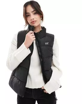 Черный пуховик Superdry Sport