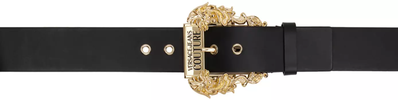 Черный широкий ремень Couture1 Versace Jeans Couture