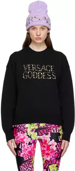 Черный свитер \Богиня\"" Versace