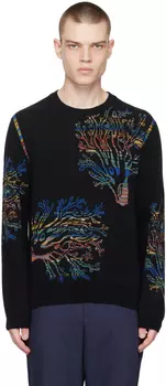 Черный свитер интарсия Paul Smith