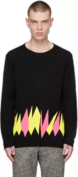 Черный свитер с графическим рисунком Comme des Garons