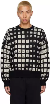 Черный свитер с круглым вырезом Acne Studios