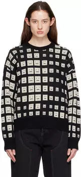 Черный свитер с круглым вырезом Acne Studios