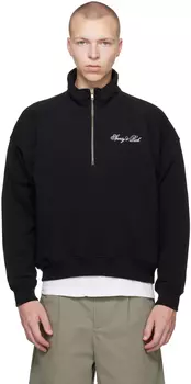 Черный свитер с курсивом Sporty & Rich