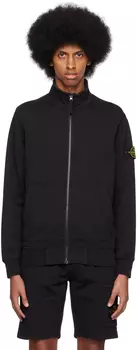 Черный свитер с нашивками Stone Island