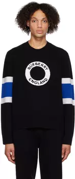 Черный свитер с вышивкой Burberry
