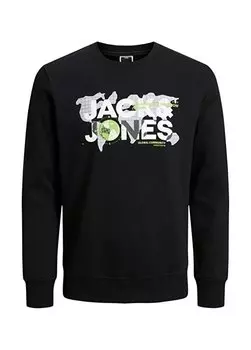 Черный свитшот для мальчика JCODUST SWEAT HOOD SN JNR Jack & Jones, черный