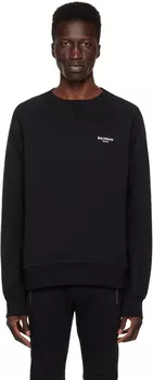 Черный свитшот с флоком Balmain
