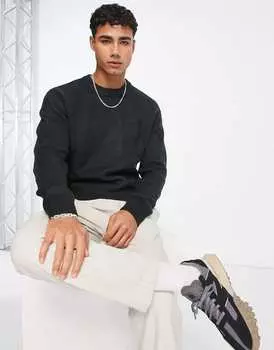 Черный свободный джемпер Pull&Bear