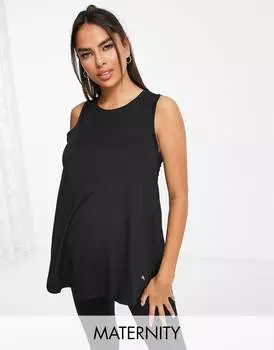 Черный свободный топ без рукавов Puma Yoga Maternity Studio