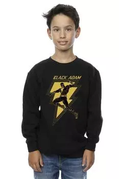 Черный - Толстовка на груди Adam Golden Bolt DC Comics, черный