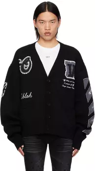 Черный университетский кардиган Off-White