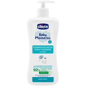 Chicco Baby Moments Baby Skin 0m+ шампунь для детских волос, 500 мл