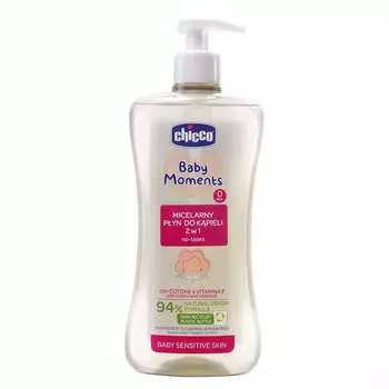 Chicco Baby Moments мицеллярная пена для ванны 2в1 0м+ 500мл