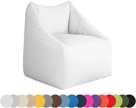 Chilly Pilley Mini Bean Bag Водонепроницаемая подушка для сиденья Напольная подушка Кресло Садовая подушка со спинкой сиденья (белый)