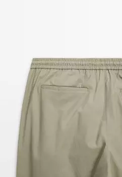 Чинос Massimo Dutti, темно-зеленый меланж