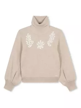 Chlo Kids джемпер с высоким воротником, нейтральный цвет