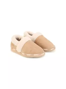 Chlo Kids слиперы с логотипом, серый