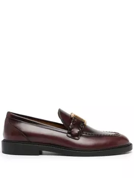 Chlo Marcie leather loafers, красный