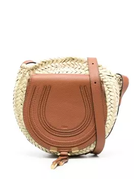 Chlo сумка через плечо Marci Raffia, нейтральный цвет