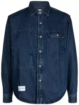 Chocoolate button-up denim shirt, синий