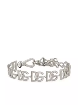 Чокер KIM DOLCE&GABBANA с логотипом DG Dolce & Gabbana, серебряный