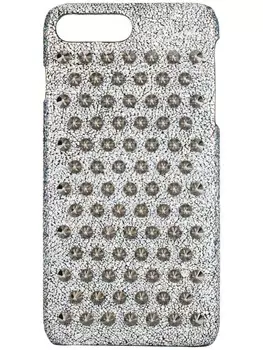 Christian Louboutin чехол для iPhone 7 с заклепками, серебряный