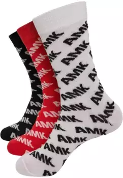 Чулки MisterTee "MisterTee Unisex AMK Allover Socks 3-Pack" (1 пара), белый