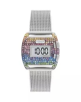 Цифровые часы Дарси, 30 мм COACH, цвет Multi
