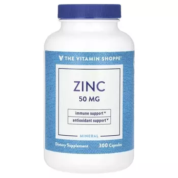 Цинк The Vitamin Shoppe 50 мг, 300 капсул